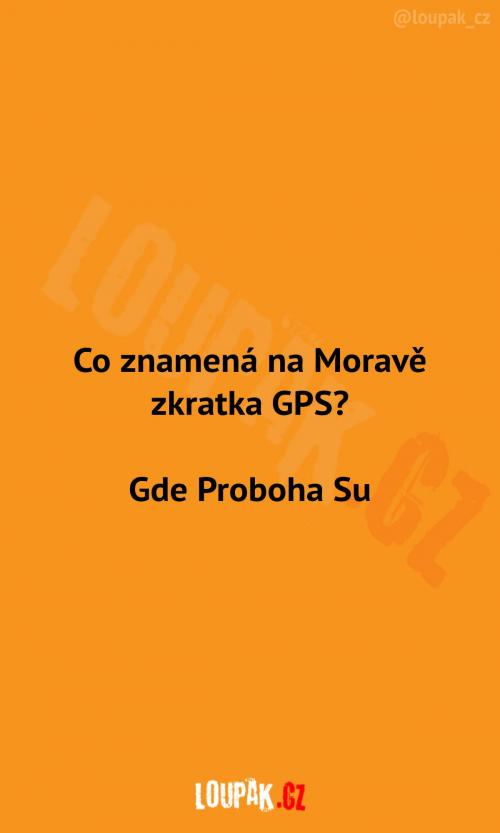  Zkratka GPS na Moravě 