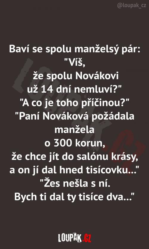  Manželský pár pomlouvá známé: 