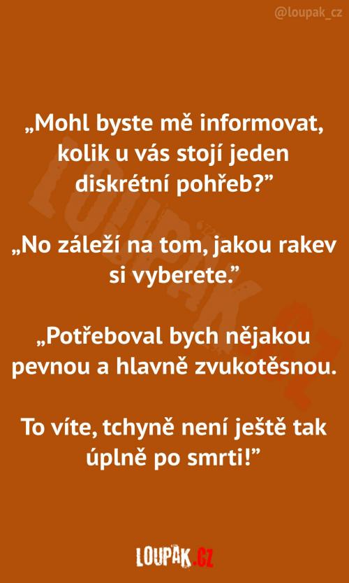  Jeden malý diskrétní pohřeb 