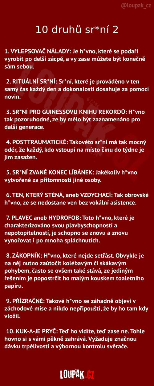  10 různých druhů sr*ní 2 