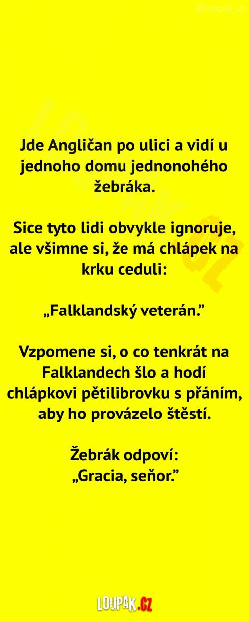 Jednonohý žebrák..  