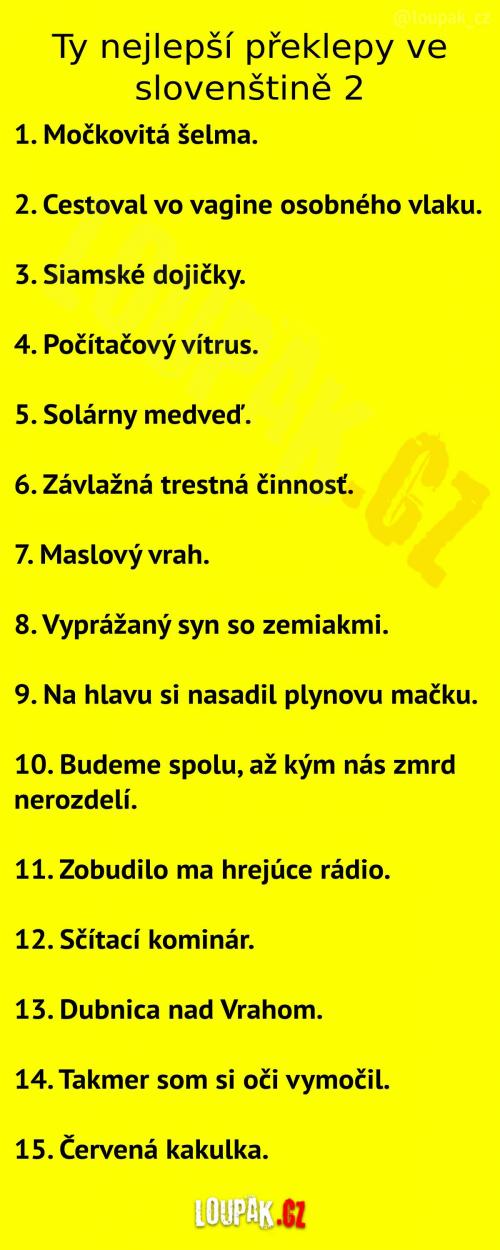  Jak dokonale umíte slovensky? 