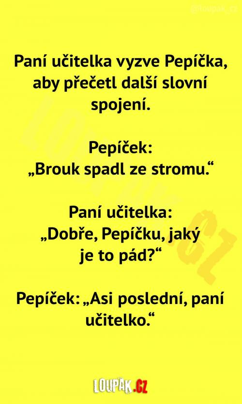  Pepíček zase vtípkuje ve škole 