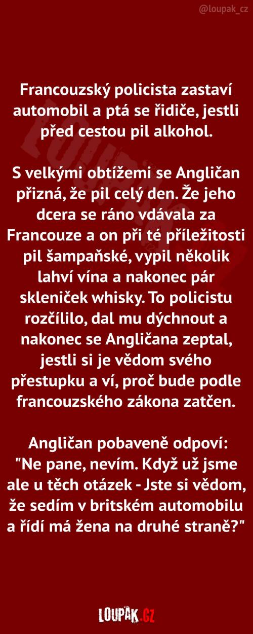 Francouzský policista a anglický řiič