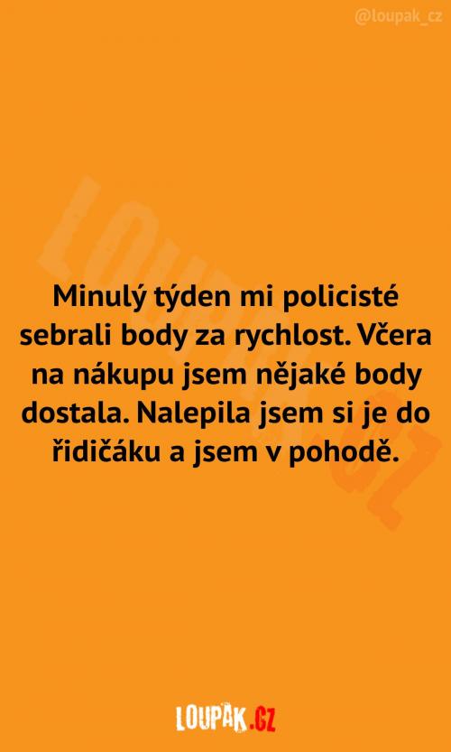 Když ti seberou body za rychlost