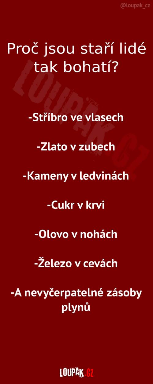  Proč jsou staří lidé bohatí 