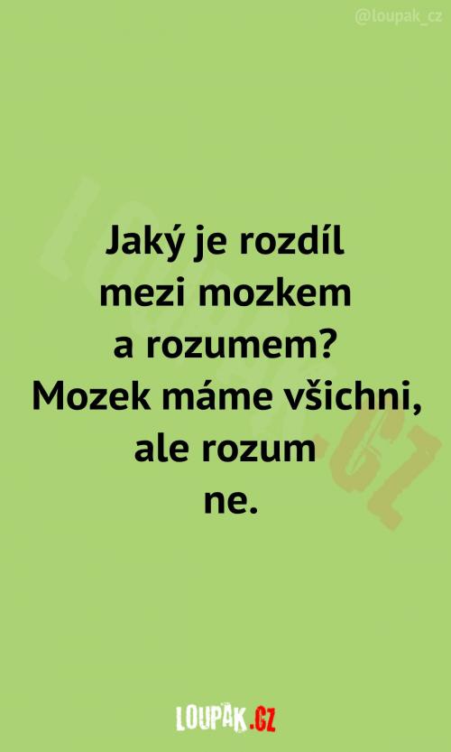  Někdy to jde velmi rychle poznat 