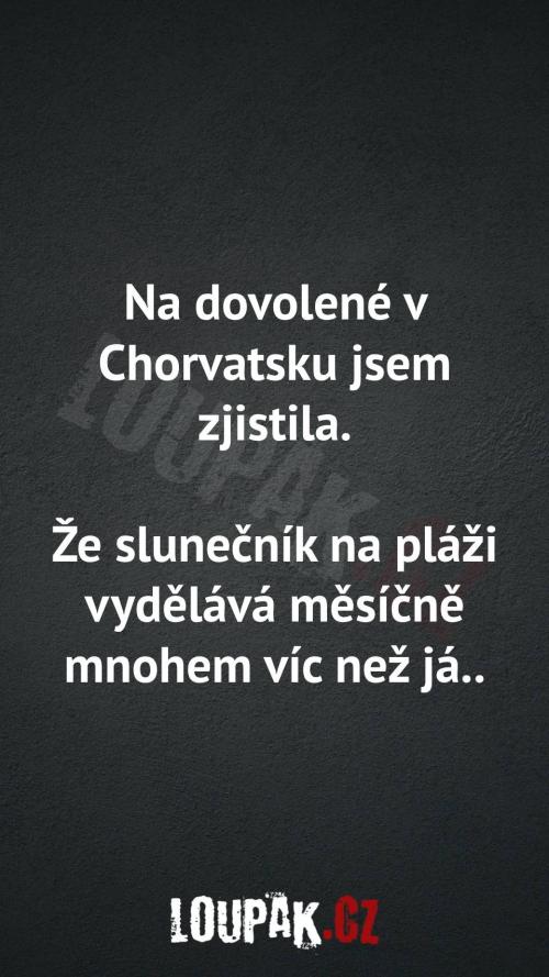 Co zjistila na dovolené v Chorvatsku