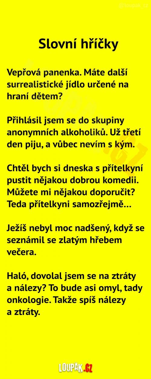  Ty nejlepší slovní hříčky 