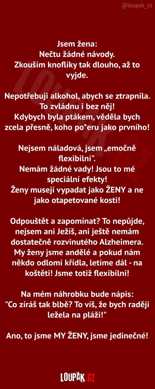 Podrobný, ale přesný popis žen