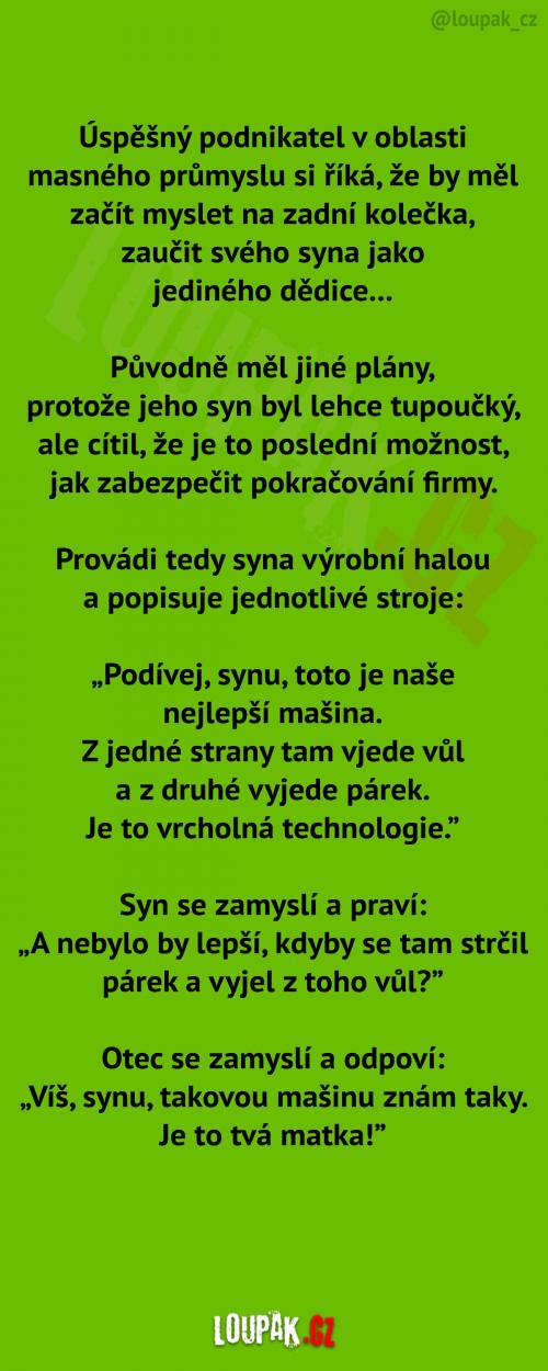 Úspěšný podnikatel a jeho hloupoučký syn