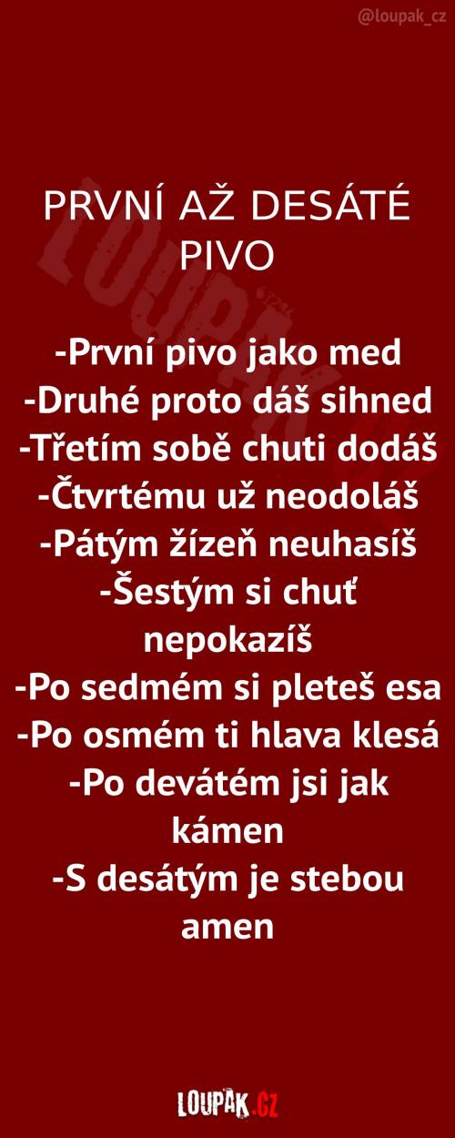  První až desáté pivko 