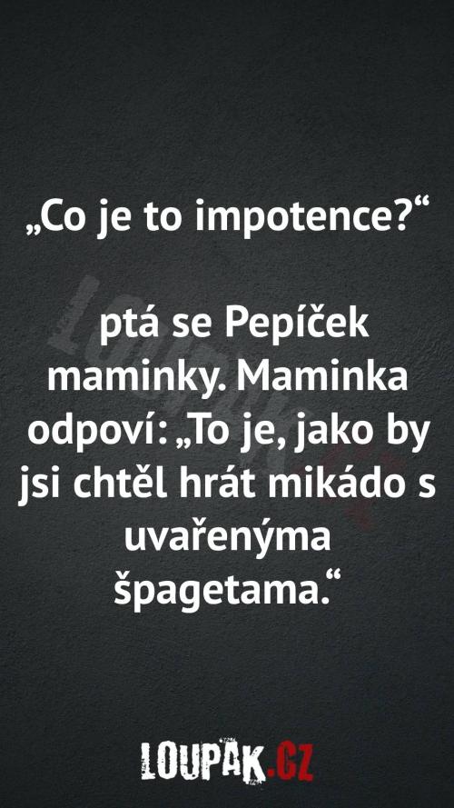 Co je to vůbec impotence