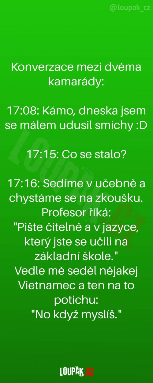  Vtipná situace ze zkoušky 