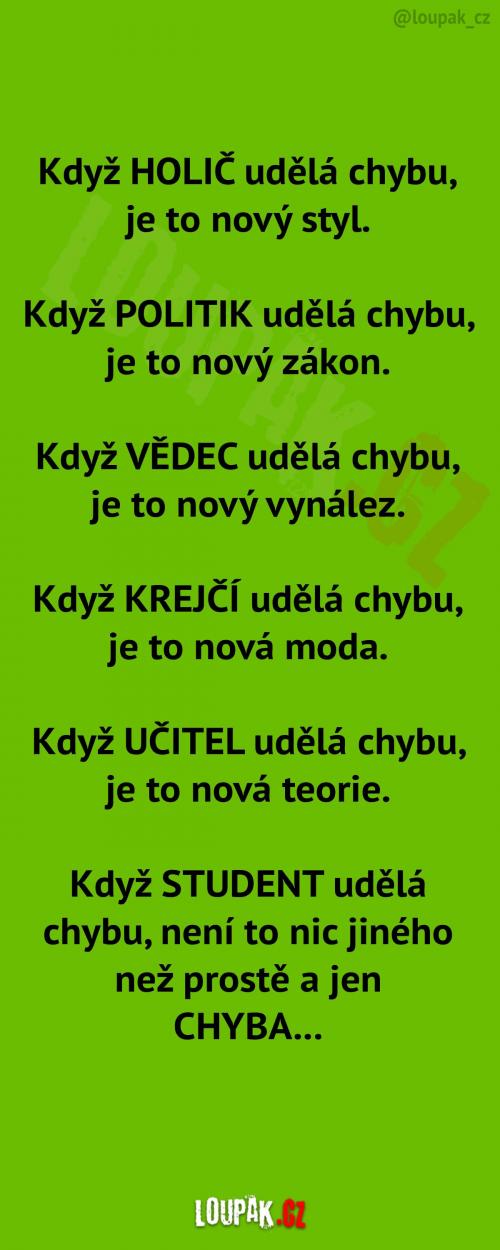 Když se stane CHYBIČKA... Když se stane CHYBIČKA...