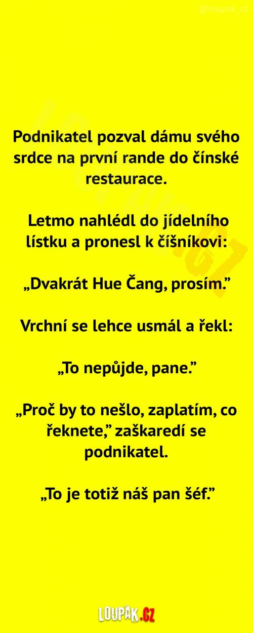 Rande v čínské restauraci