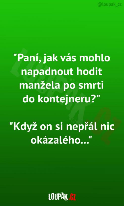 Manželka a její zajímavý nápad