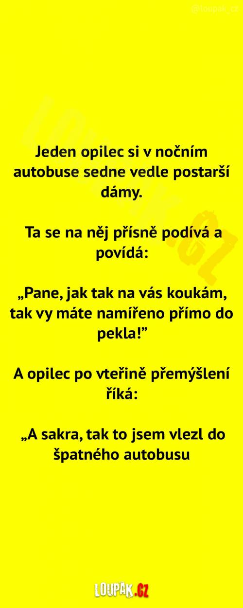 Opilec v autobuse   