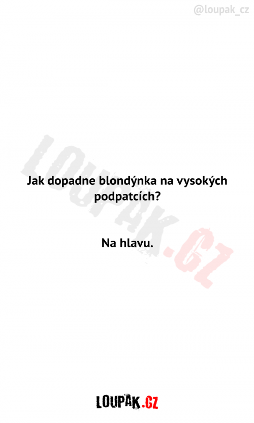  Blondýnka na vysokých podpadkách 