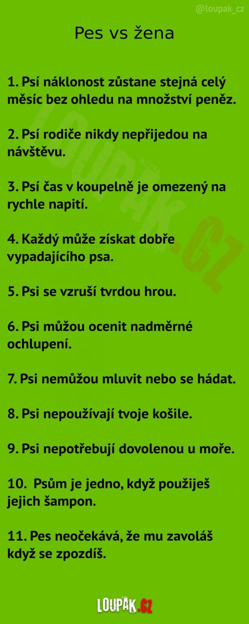 Pes nebo žena? Vyberte si...