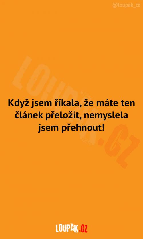 Špatně přeložený článek