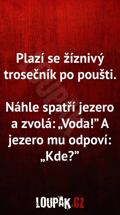  Proč se plazí žíznivý trosečník po poušti 