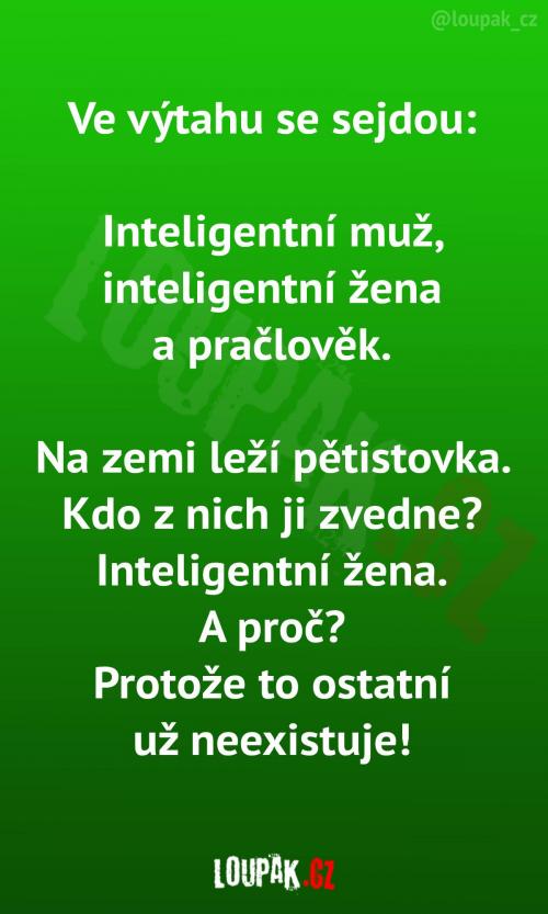  Inteligentní žena, muž a pračlověk 