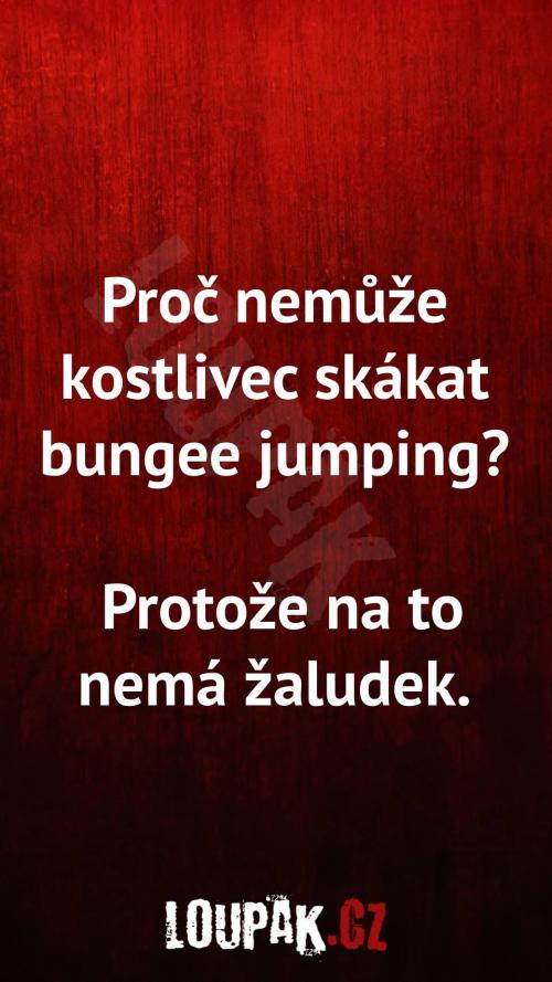  Proč nemůže kostlivec skákat bungee jumping 