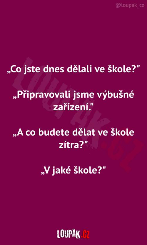  Výbušné zařízení ve škole 