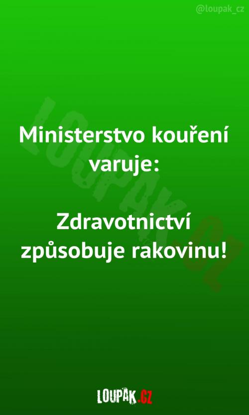  Ministerstvo kouření varuje 