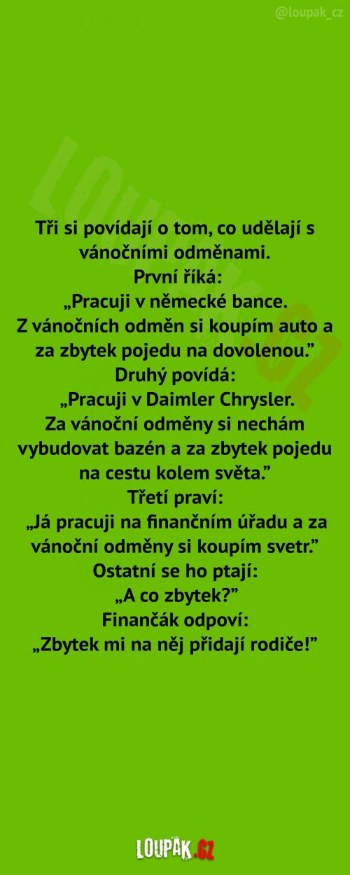 Použití vánočních odměn 