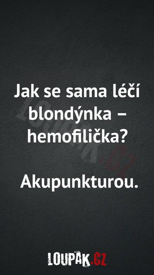  Jak se sama léčí blondýnka 