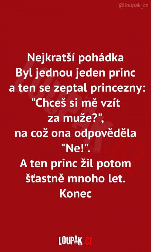  Chcete slyšet tu nejkratší pohádku? 