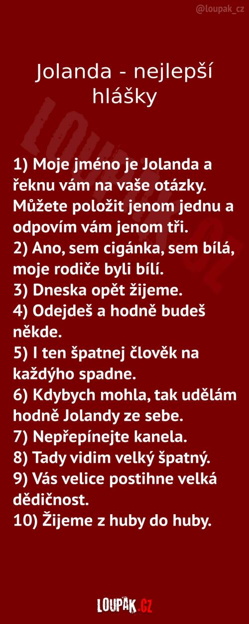  Nejlepší hlášky věštkyně Jolandy 
