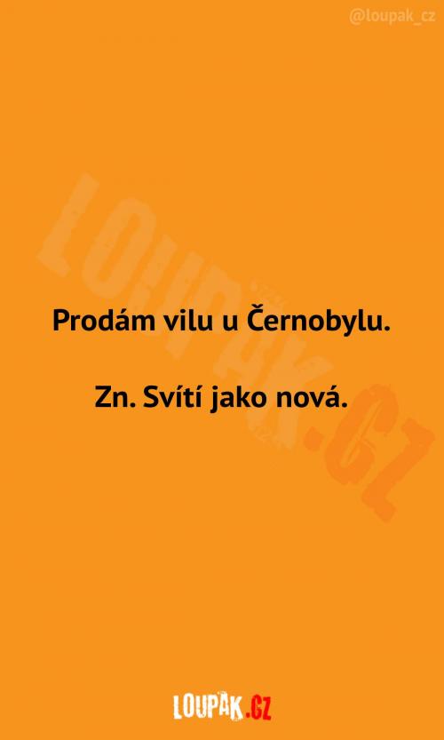 Prodám vilu u Černobylu