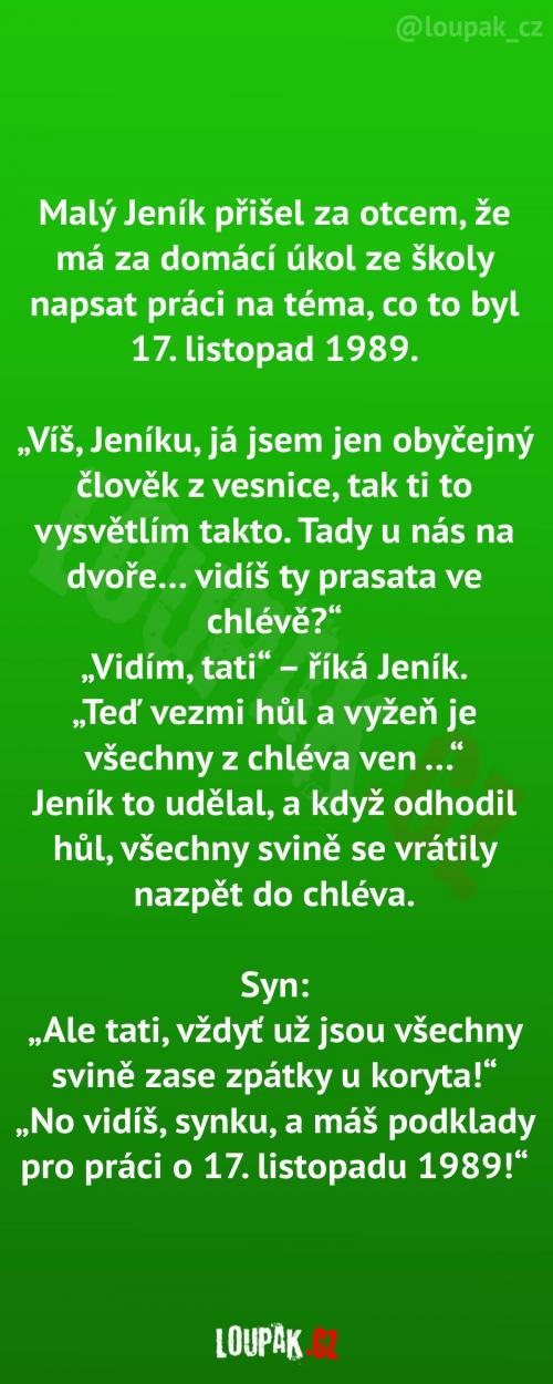  Co bylo 17. listopadu 1989 