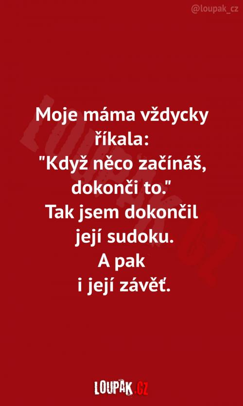Myslím si, že takhle to nemyslela
