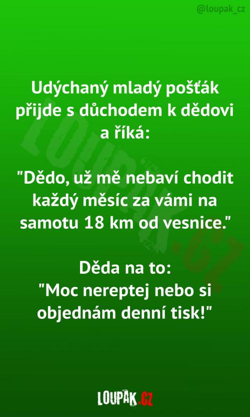 Pošťáka už to fakt nebaví 