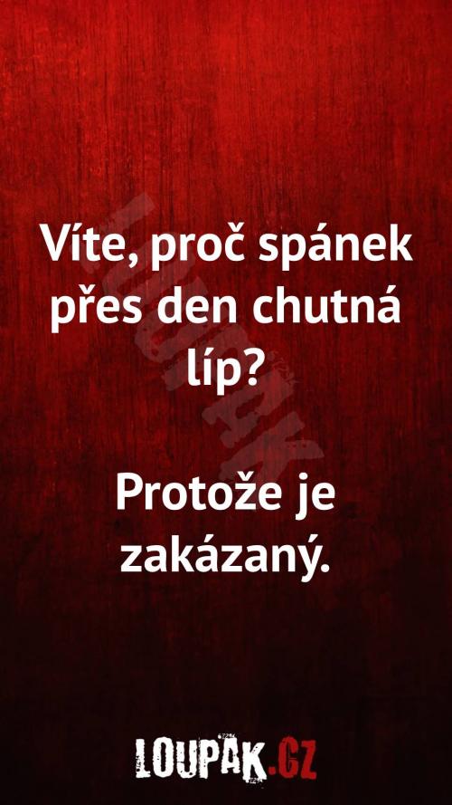 Proč spánek přes den chutná líp 