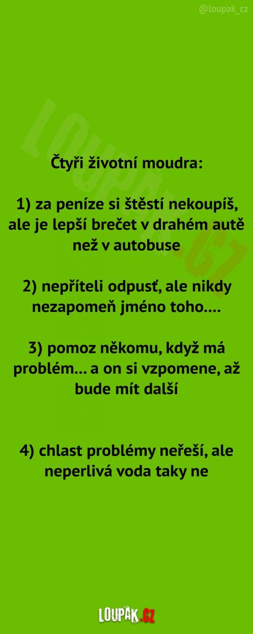  Čtyři životní moudra  
