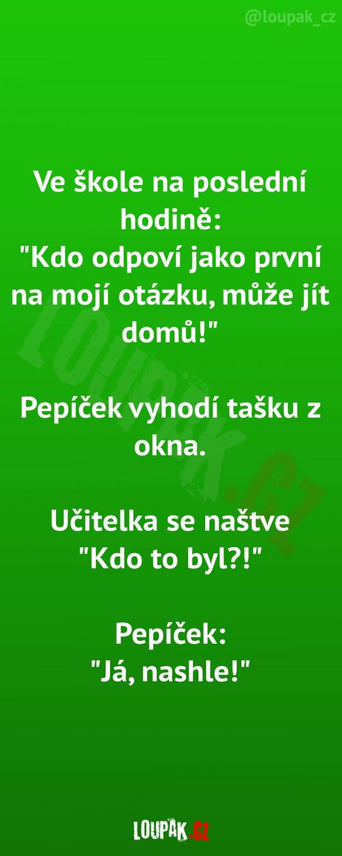  Pepíček odpověděl správně 