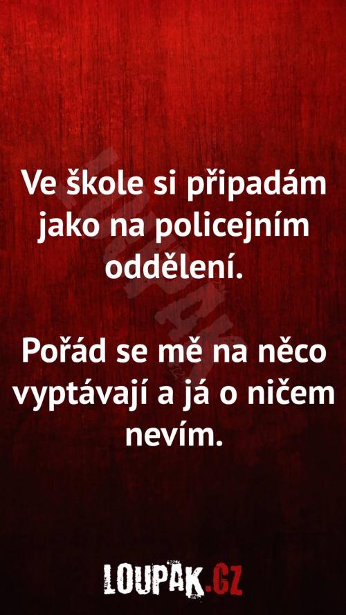  Proč si připadá ve škole jako v policejním oddělení 