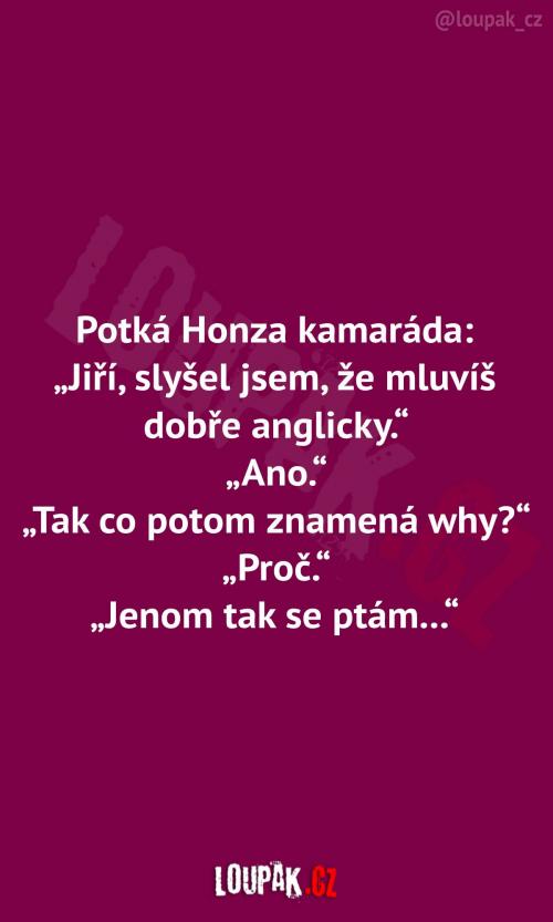 Když chce Honza vědět překlad
