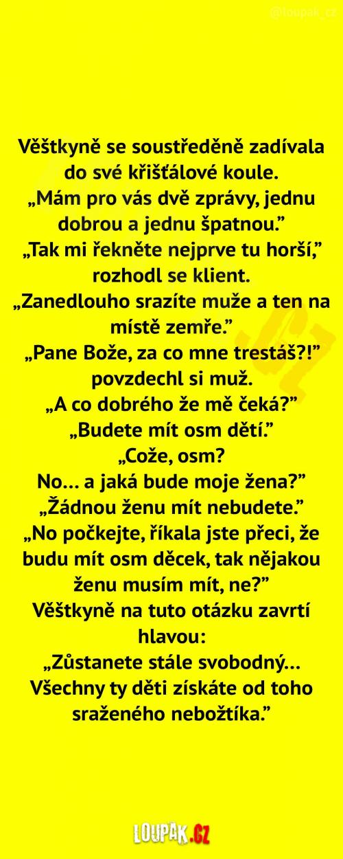Dobrá a špatná zpráva 