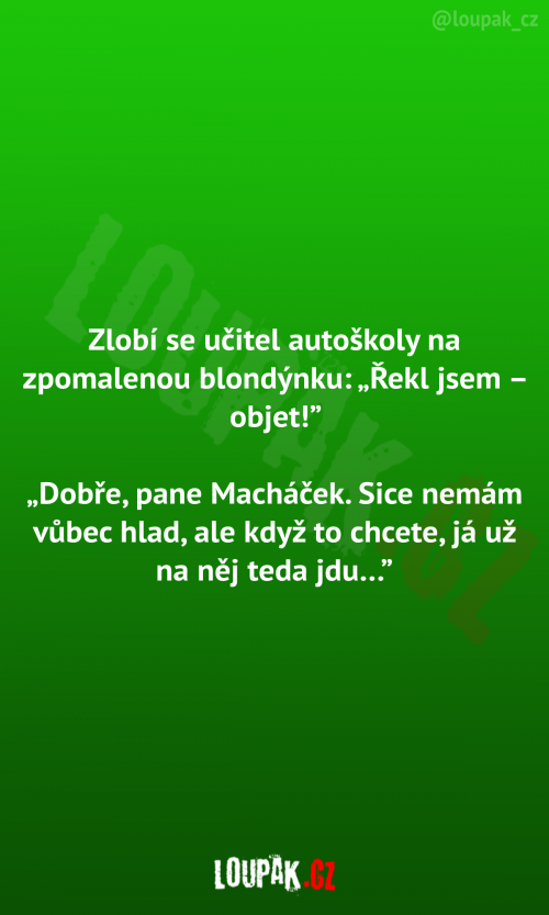  Zlobí se učitelka autoškoly 