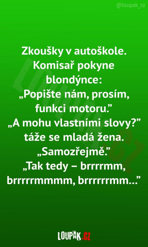  Blondýnka u zkoušek v autoškole 