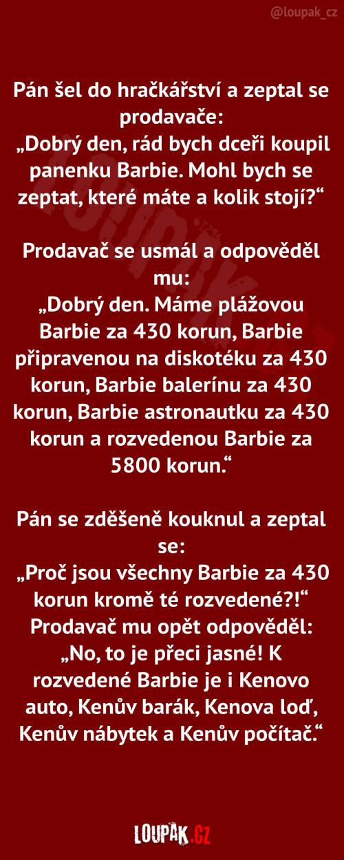  Ceny u různých druhů Barbie 