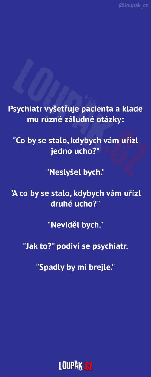 Psychiatr vyšetřuje pacienta