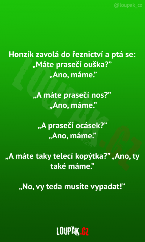  Honzík zavolá do řeznictví 