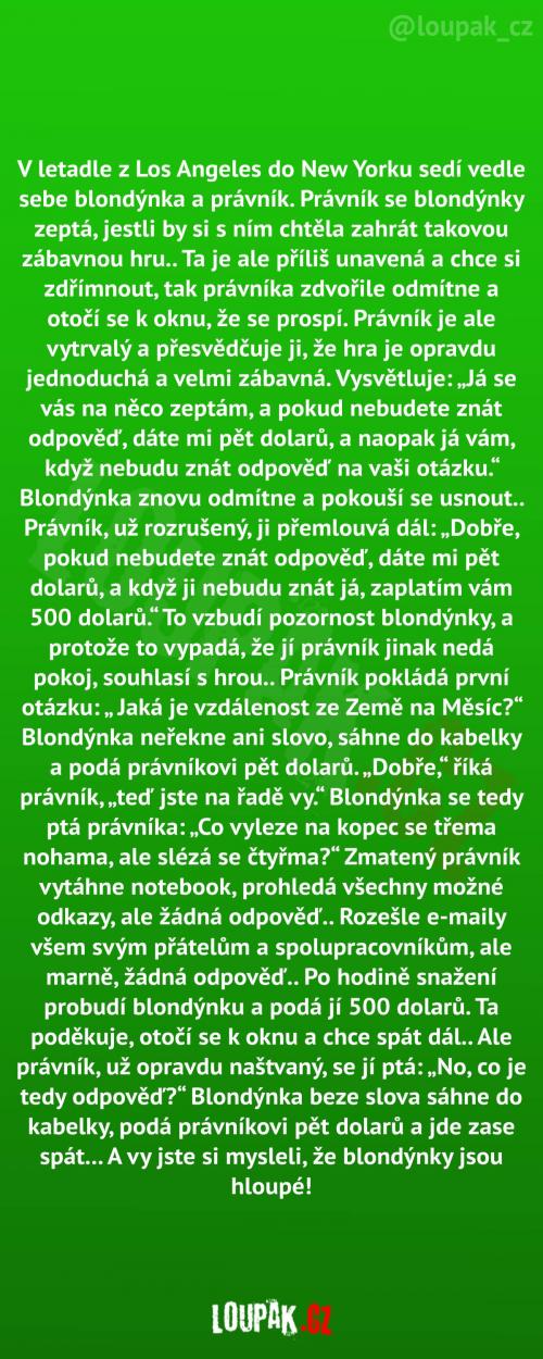  A pak, že blondýnky jsou hloupé 